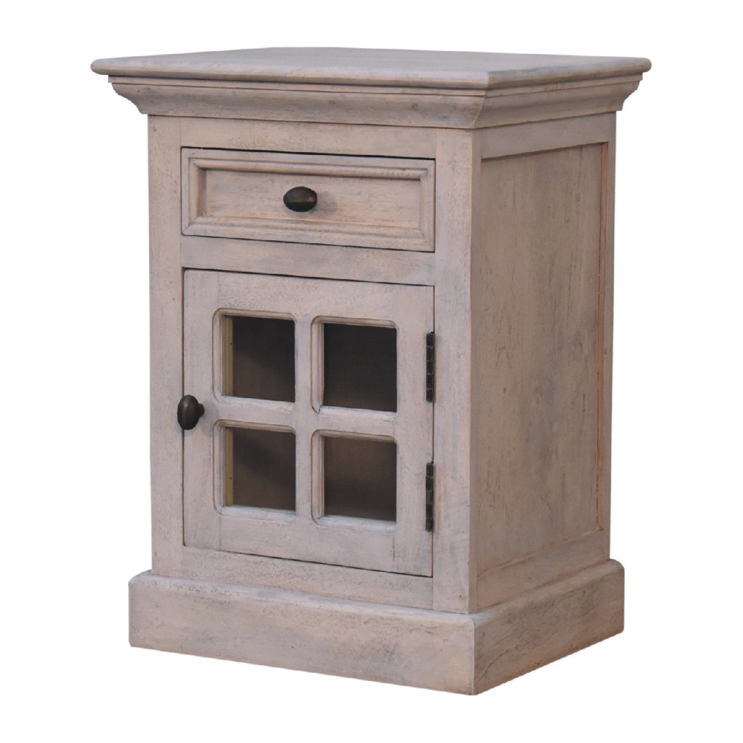 Glazed Bedside Table - Stone White - Image 5