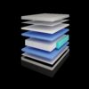 12'' Queen Size Hybrid Mattress, Cooling Memory Foam & Pocket Springs Medium Firm - White - Image 4