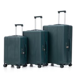 20" / 24" / 28" 3 Pieces / Set Spinner Wheel Luggage, Carry On Suitcase, Matching Color, TSA Combination Lock - Emerald