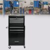 High Capacity Rolling Tool Chest With Wheels And Drawers, 6 Drawer Tool Storage Cabinet - Black - Image 11