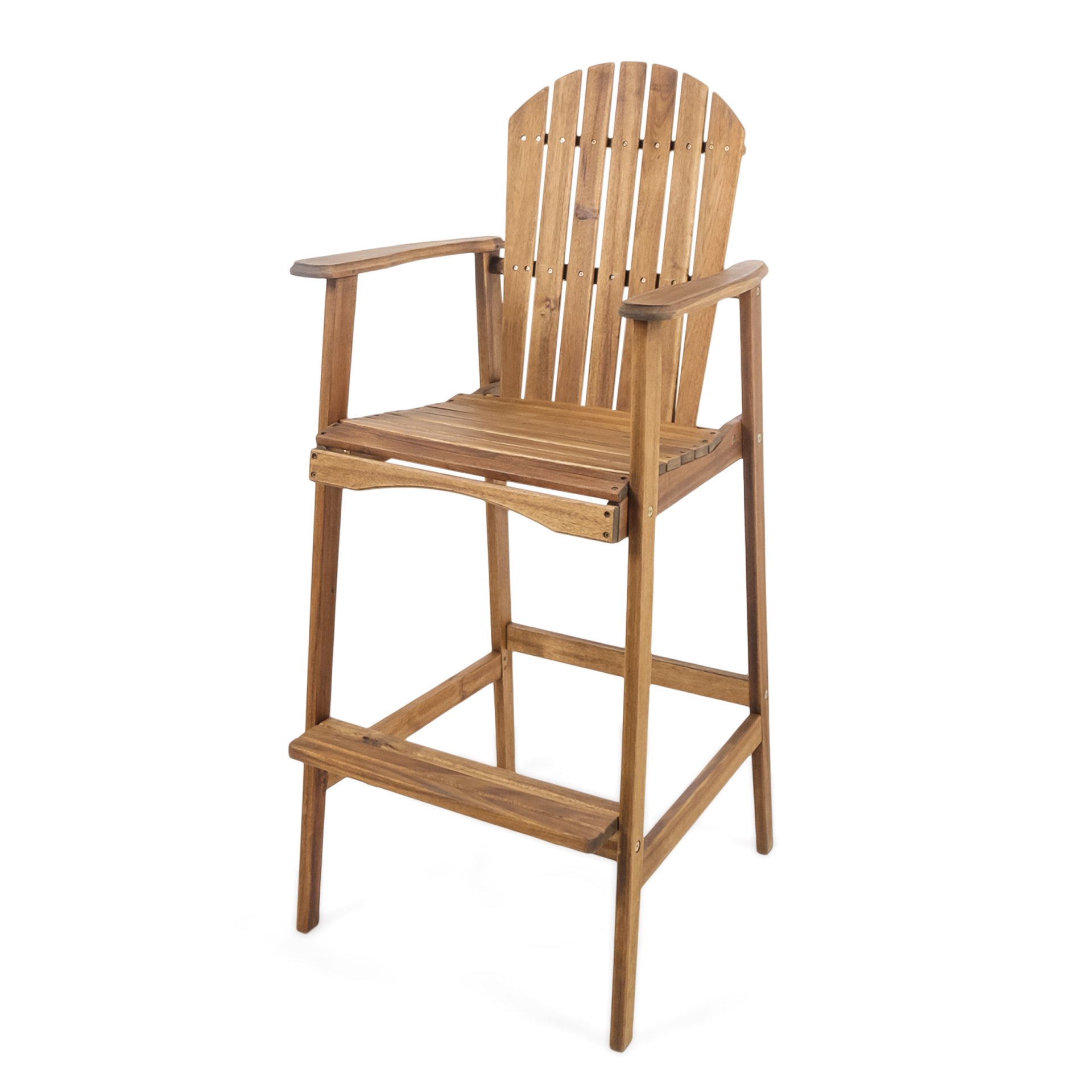 Outdoor Adirondack Barstools (Set of 2) - Natural Stained - Image 10
