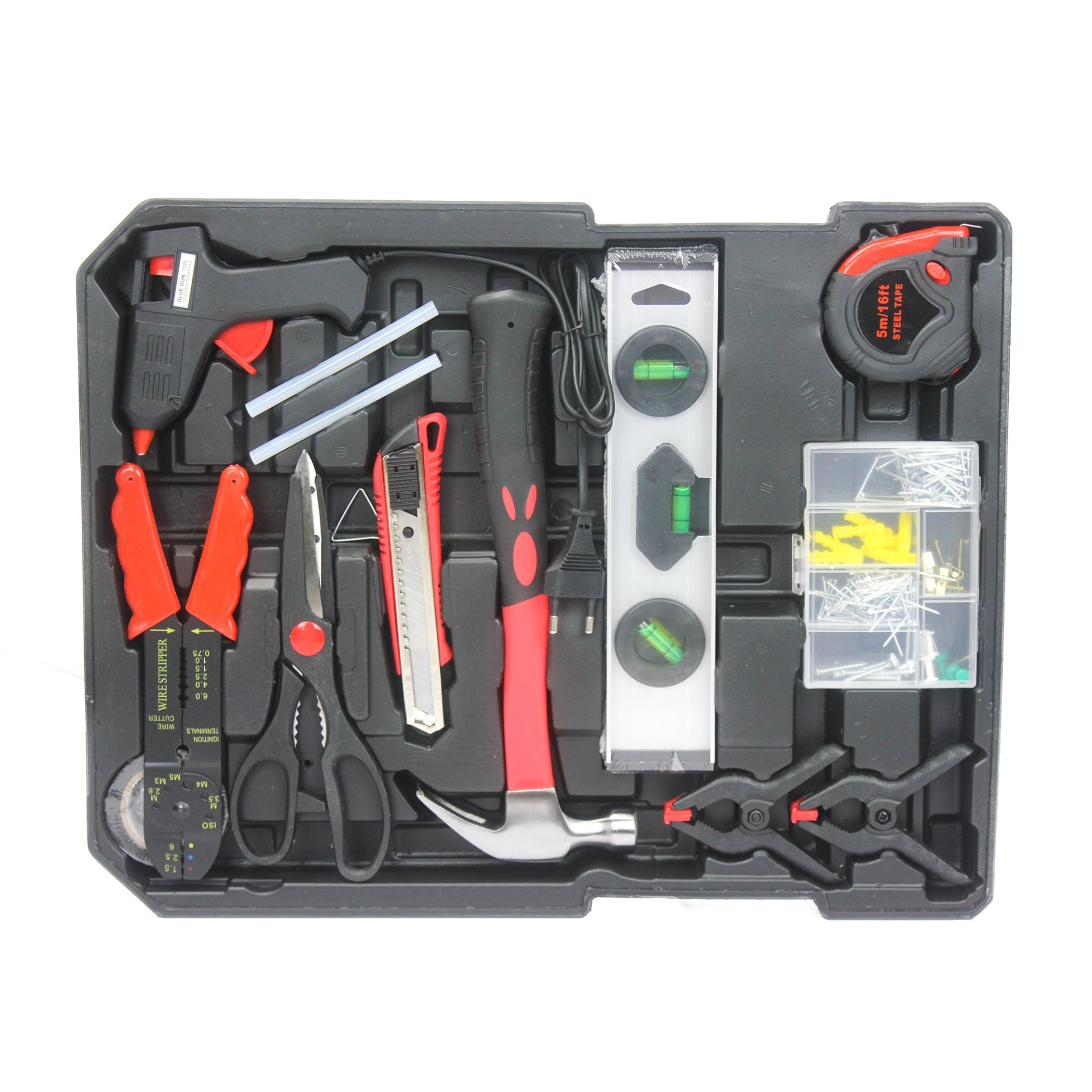 899 Piece Home Repair Tool Set With Rolling Plastic Toolbox, 4 Drawers, General Household Maintenance Kit For Garden, Homeowner, Handyman - Silver - Image 14