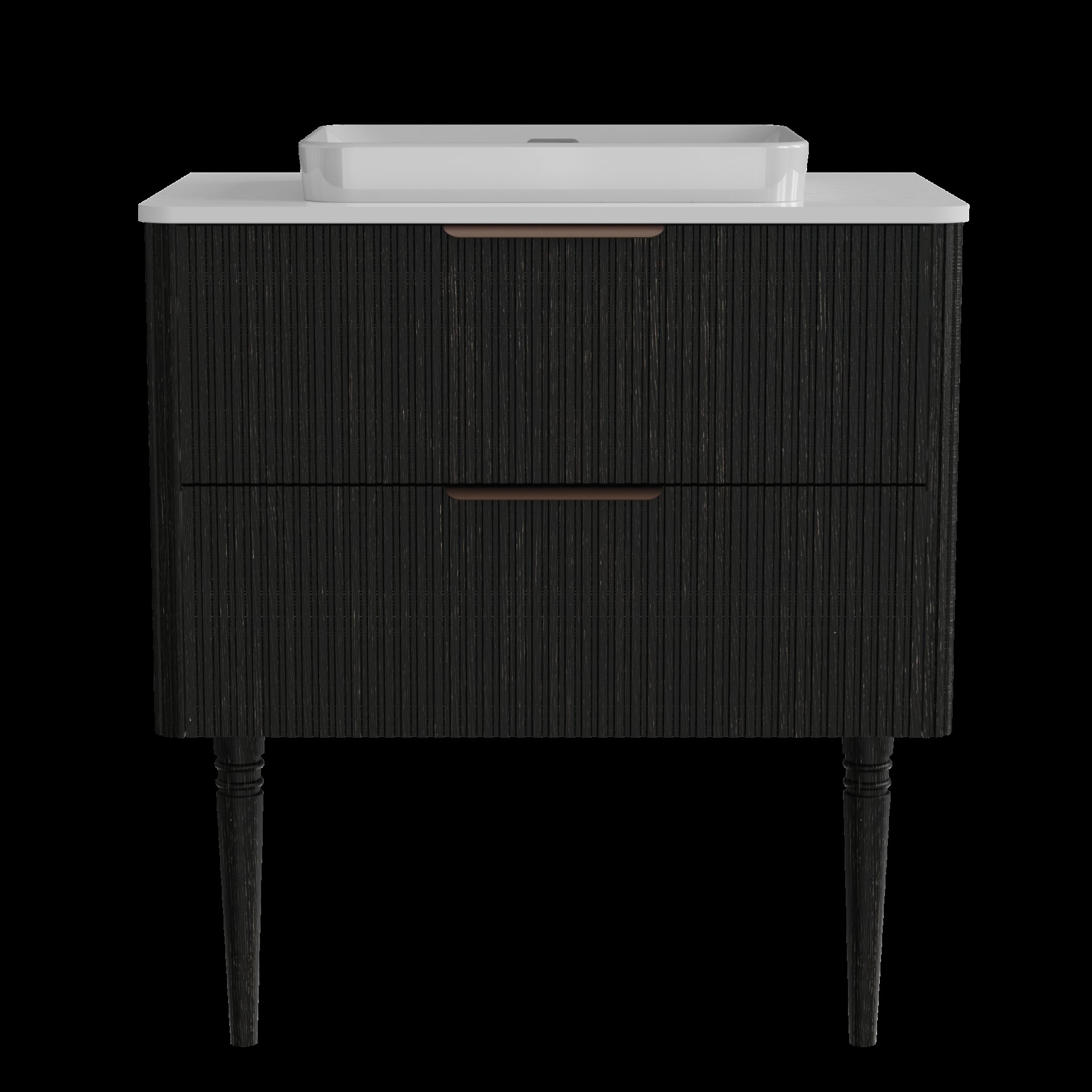 Elena - Modern Bathroom Vanity With Sink Luxury Bathroom Vanity With Ample Storage, 2 Soft Close Drawers, 2 In 1 Floating Or Freestanding Design - Black - Image 5