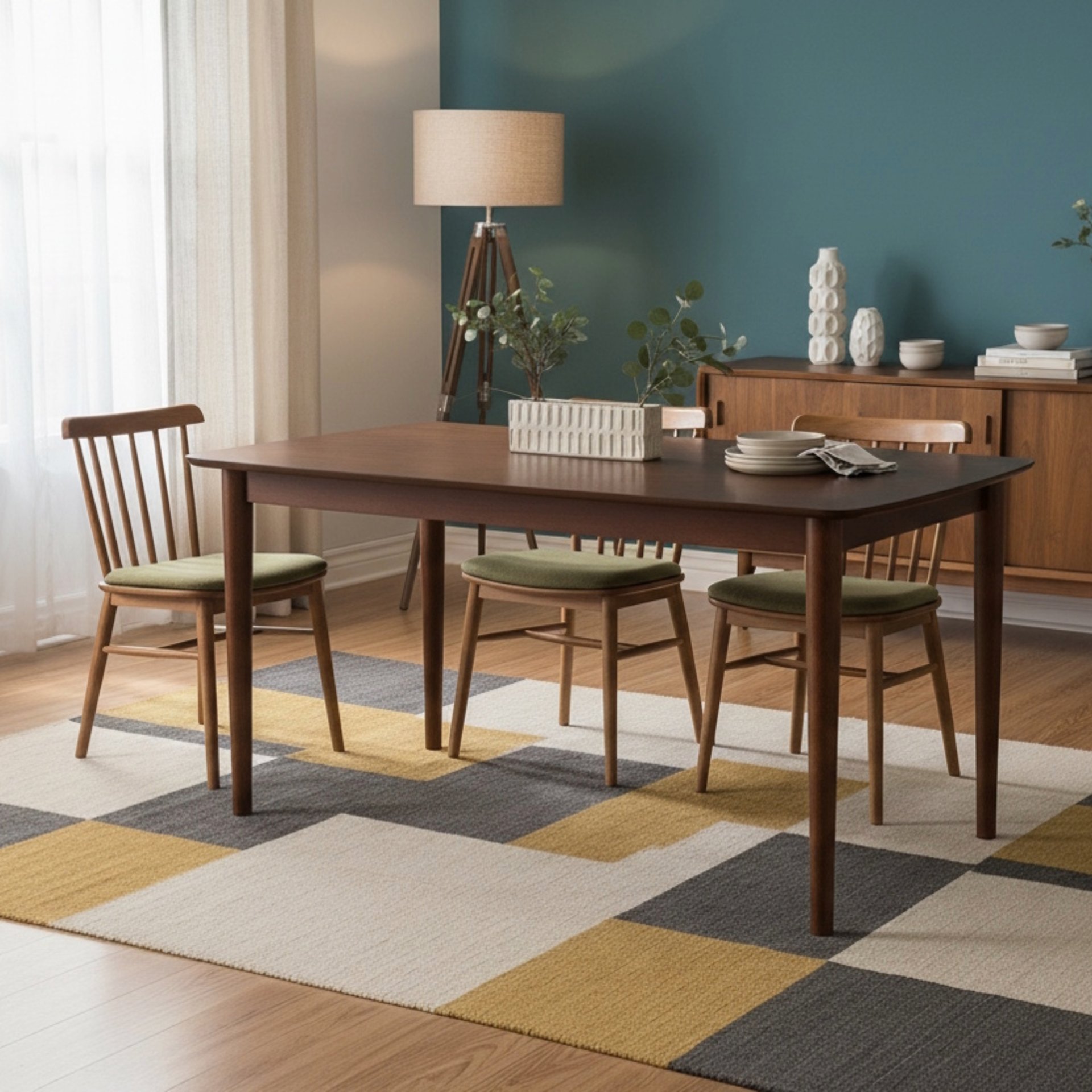 Bryson - Rectangular Leg Dining Table - Walnut - Image 2