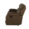 Brenda - Console Reclining Loveseat With Manual Recline Function - Brown - Image 6