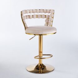 Bar Chair With Tube Legs (Set of 2) - Golden