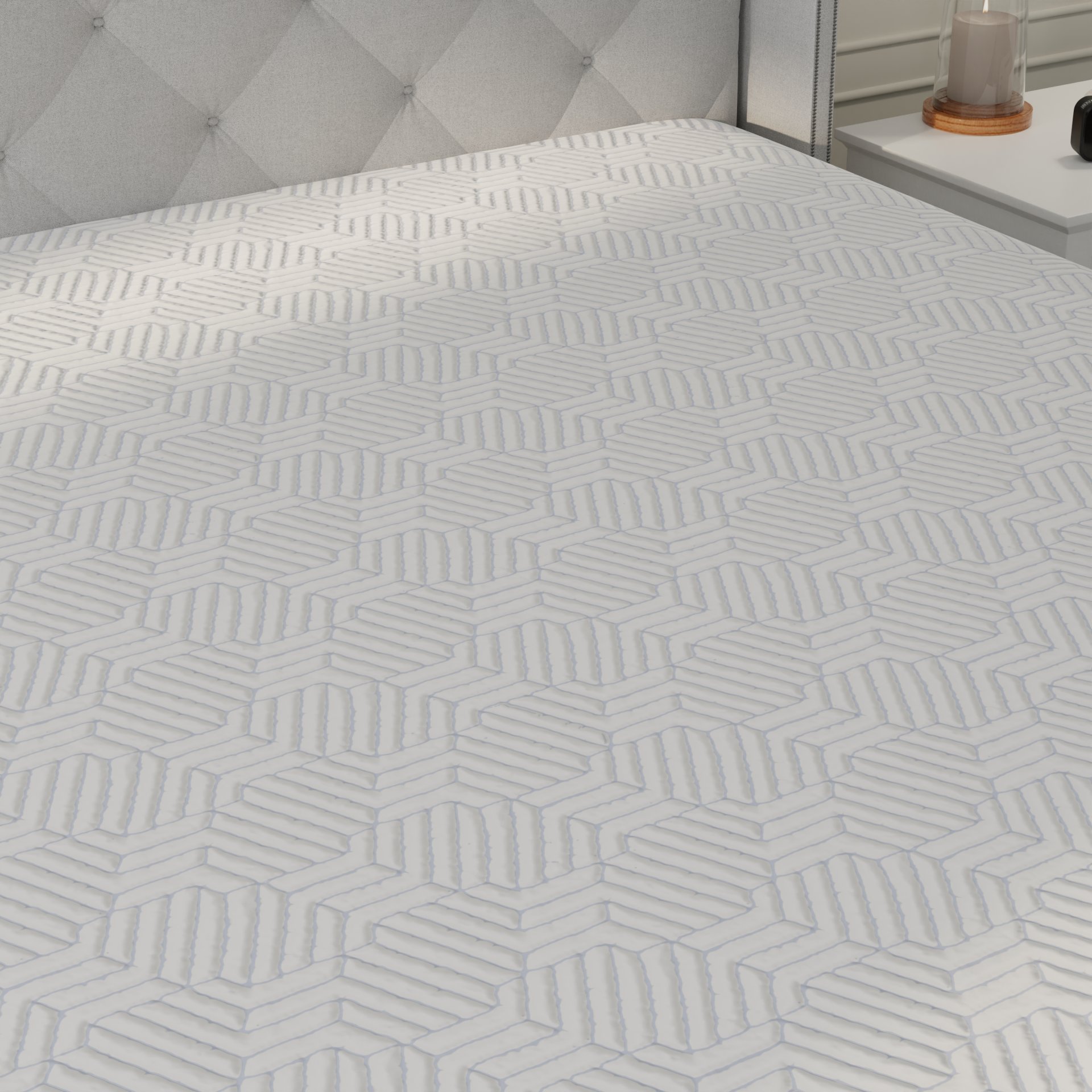 Pur Chill - 12" King Soft Mattress With Phase Change Cooling Fabric - White / Gray - Image 7