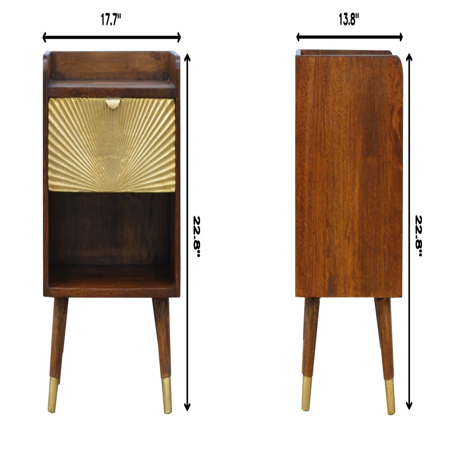 Manila - 1 Drawer Nightstand - Chestnut - Image 13