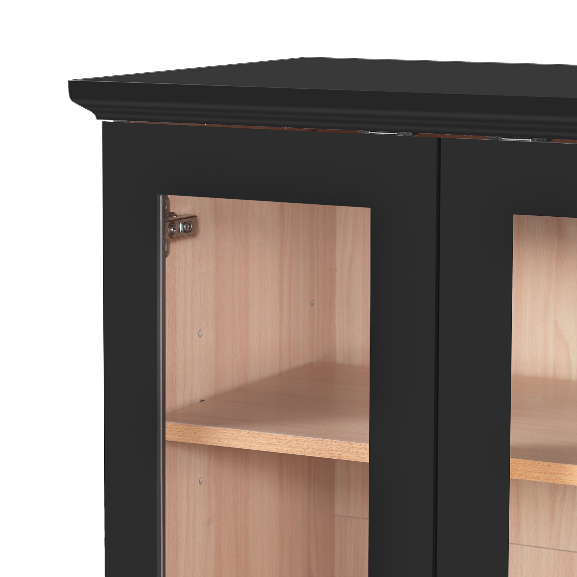 Bathroom Storage Cabinet, Adjustable Shelves & Drawer, Freestanding Linen Tower - Black - Image 20