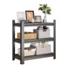 3 Tier Metal Shelves, Adjustable Height Storage Shelving Units For Home, Garage, Laundry - Black - Image 4