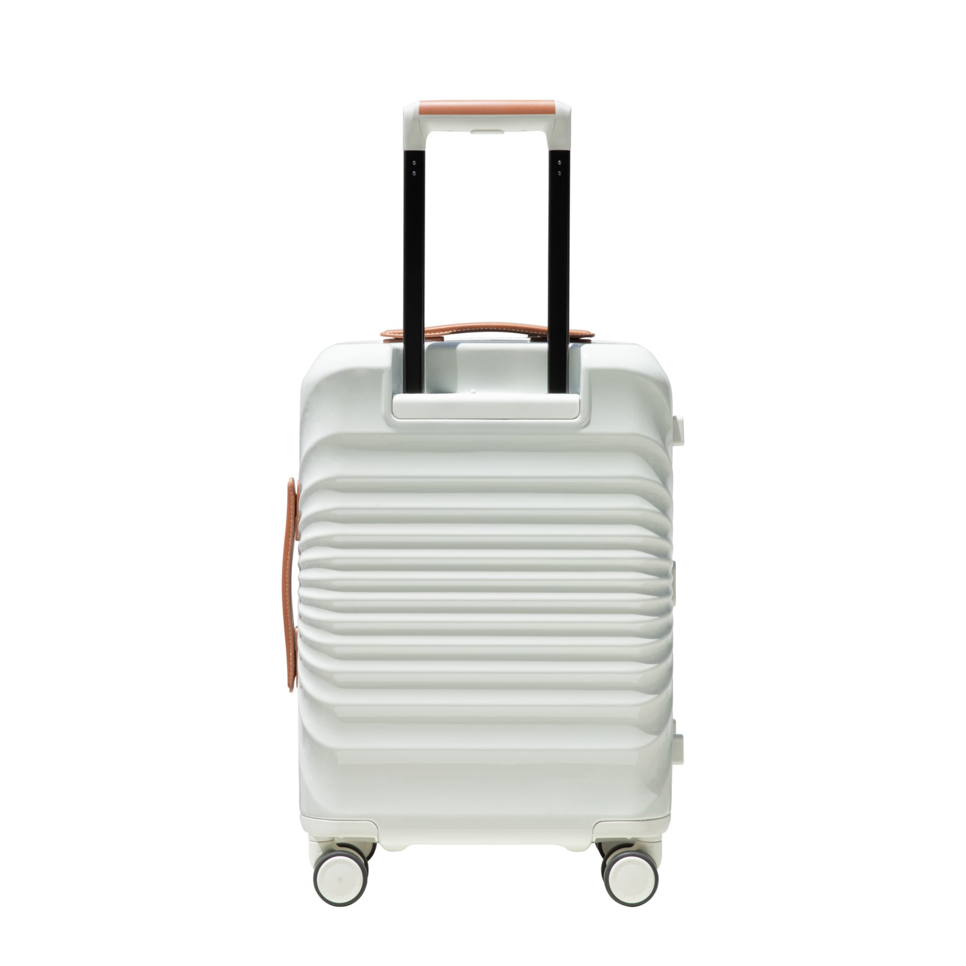 24" Luggage Lightweight Suitcase Tsa Lock USB Port Luggage Wheel Lock Artificial Leather Top Handle Spinner Wheels - Creamy White - Image 12