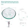 Vessel Sink With Chrome Faucet And Pop Up Drain - Clear - Image 3
