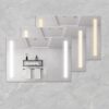 Bathroom Medicine Cabinet With Lights, LED Medicine Cabinet With Mirror, Double Door Lighted Medicine Cabinet With Defogger, Dimmer, Surface Mount - Silver - Image 6