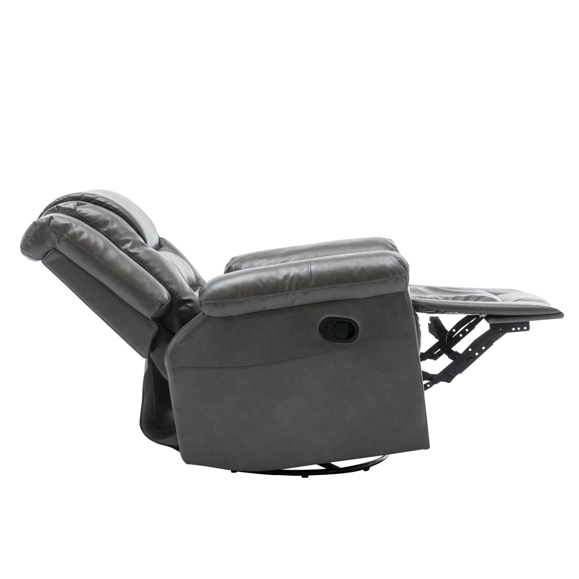 360° swivel And Rocking Home Theater Recliner Manual Recliner Chair With Wide Armrest For Living Room - Gray - Image 17