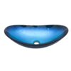 Vessel Sink With Pop Up Drain, Boat Shape Above Counter Bathroom Sink - Blue - Image 7