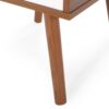 2 Toned Particle Board End Table - White / Walnut - Image 13