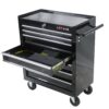 7 Drawers Multifunctional Tool Cart With Wheels - Black - Image 5