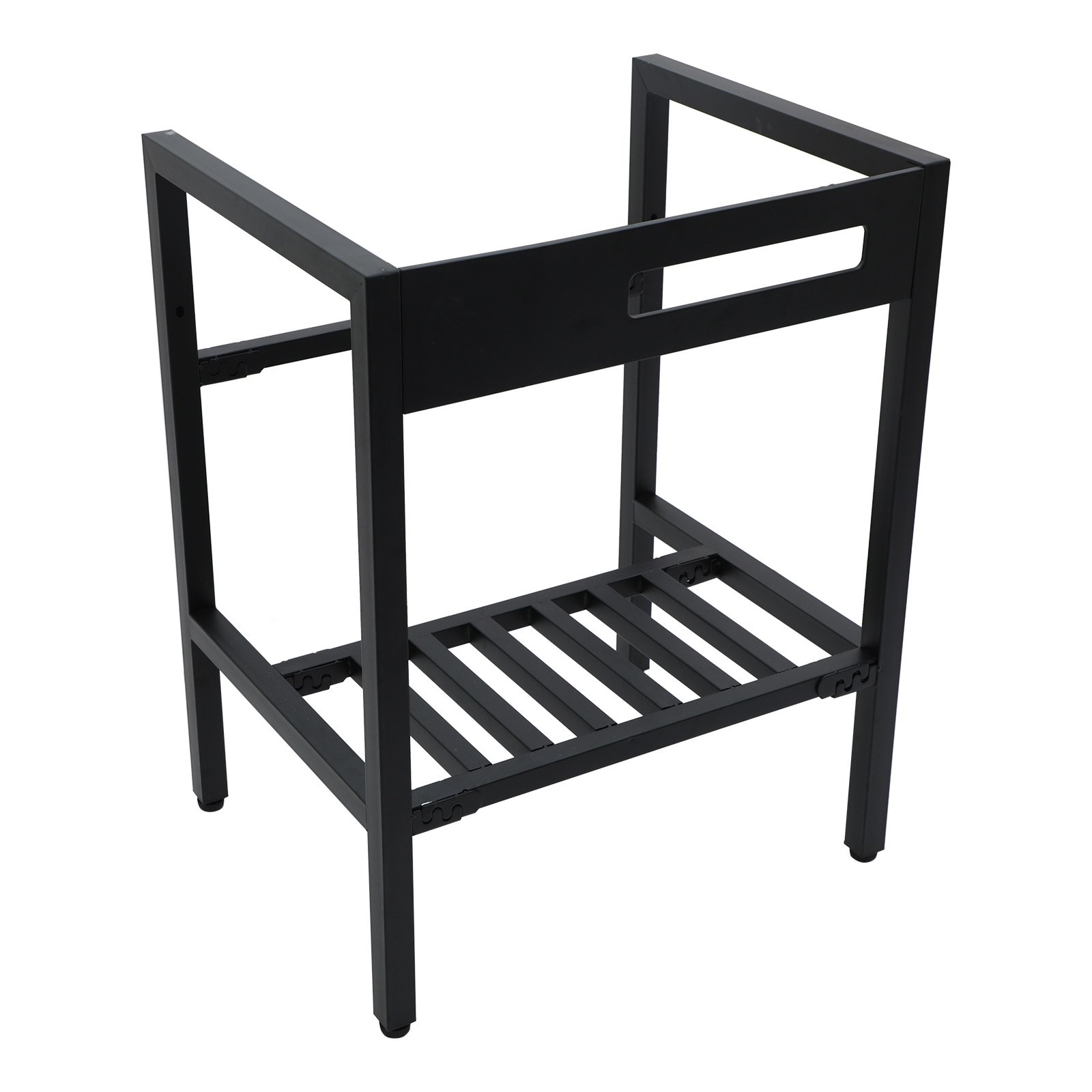 Console Sink With 304 Legs, 24" X 16.75", Wall Mounted Design - White / Black - Image 9