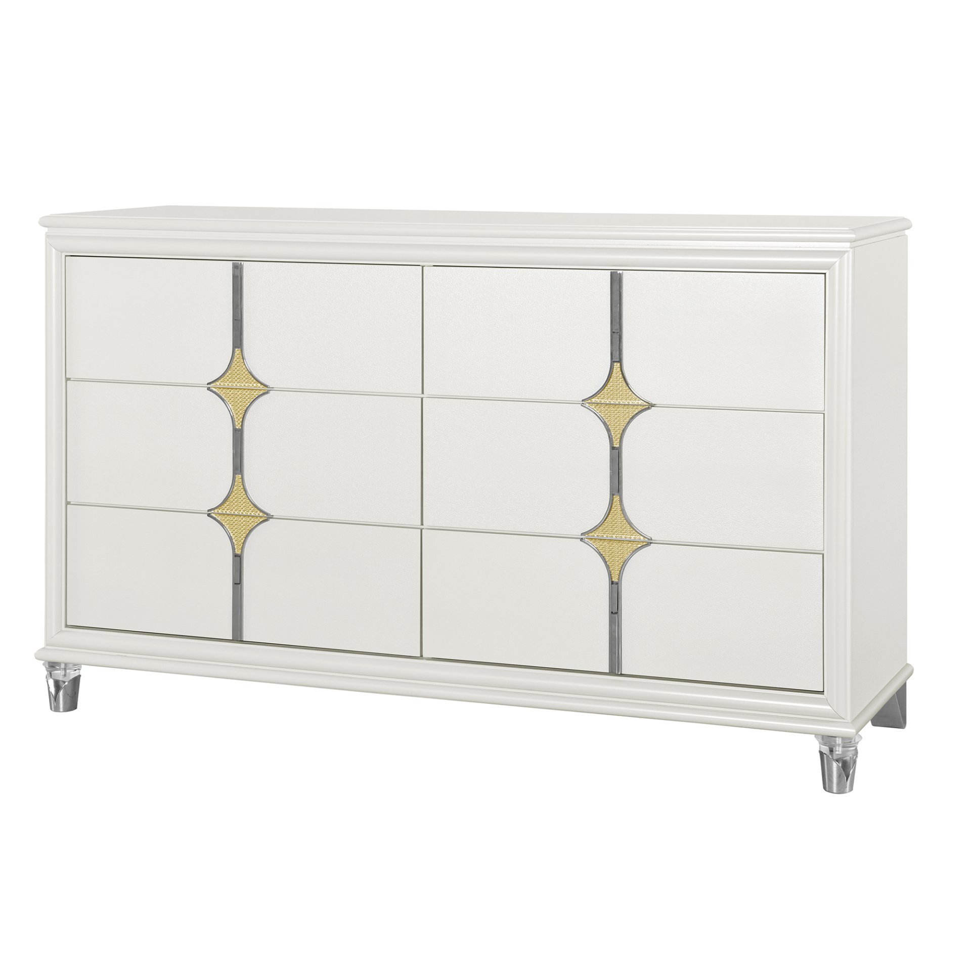 Uriuni - Dresser - Gold / White - Image 6