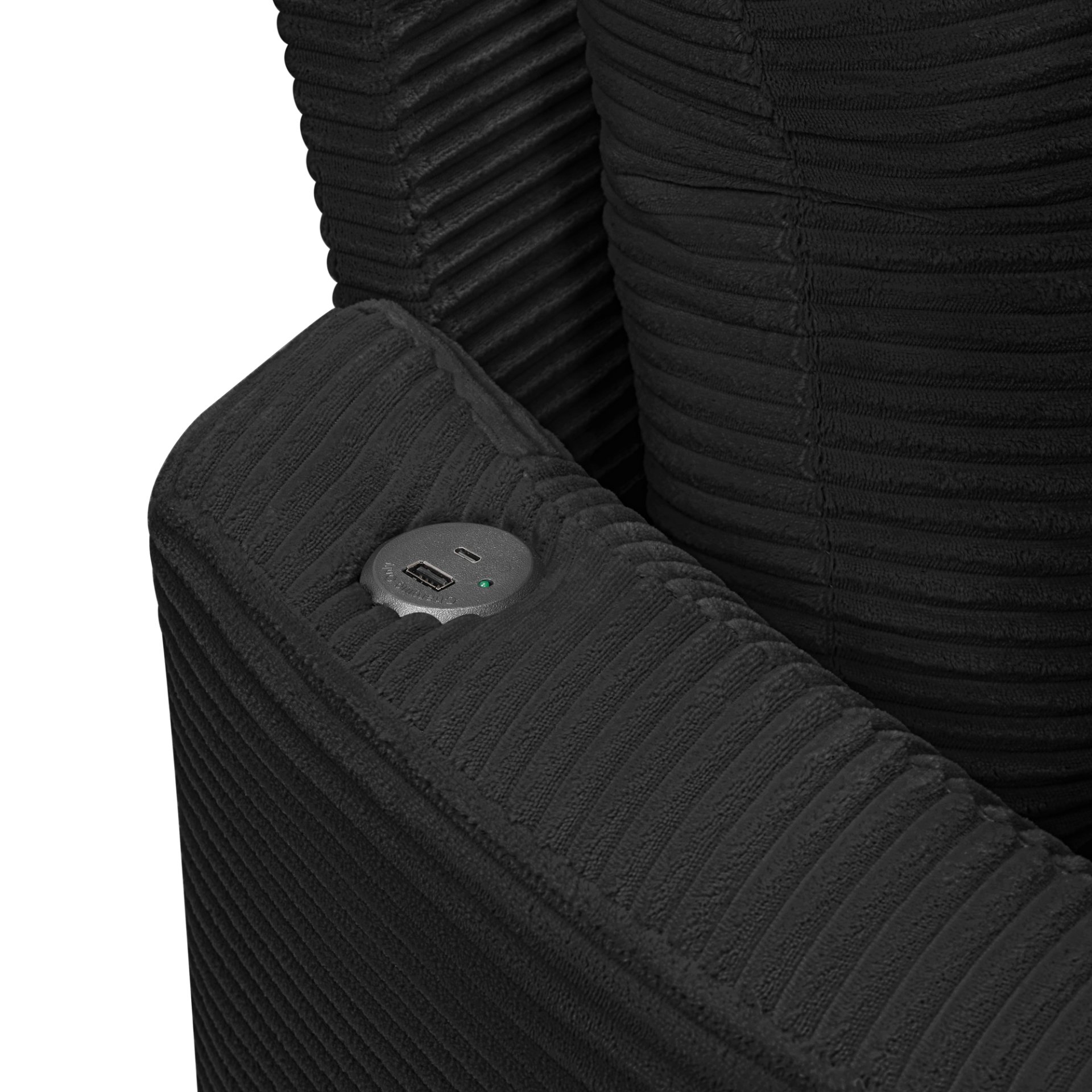 Oversized Double Chaise Lounge Sofa - Black - Image 10