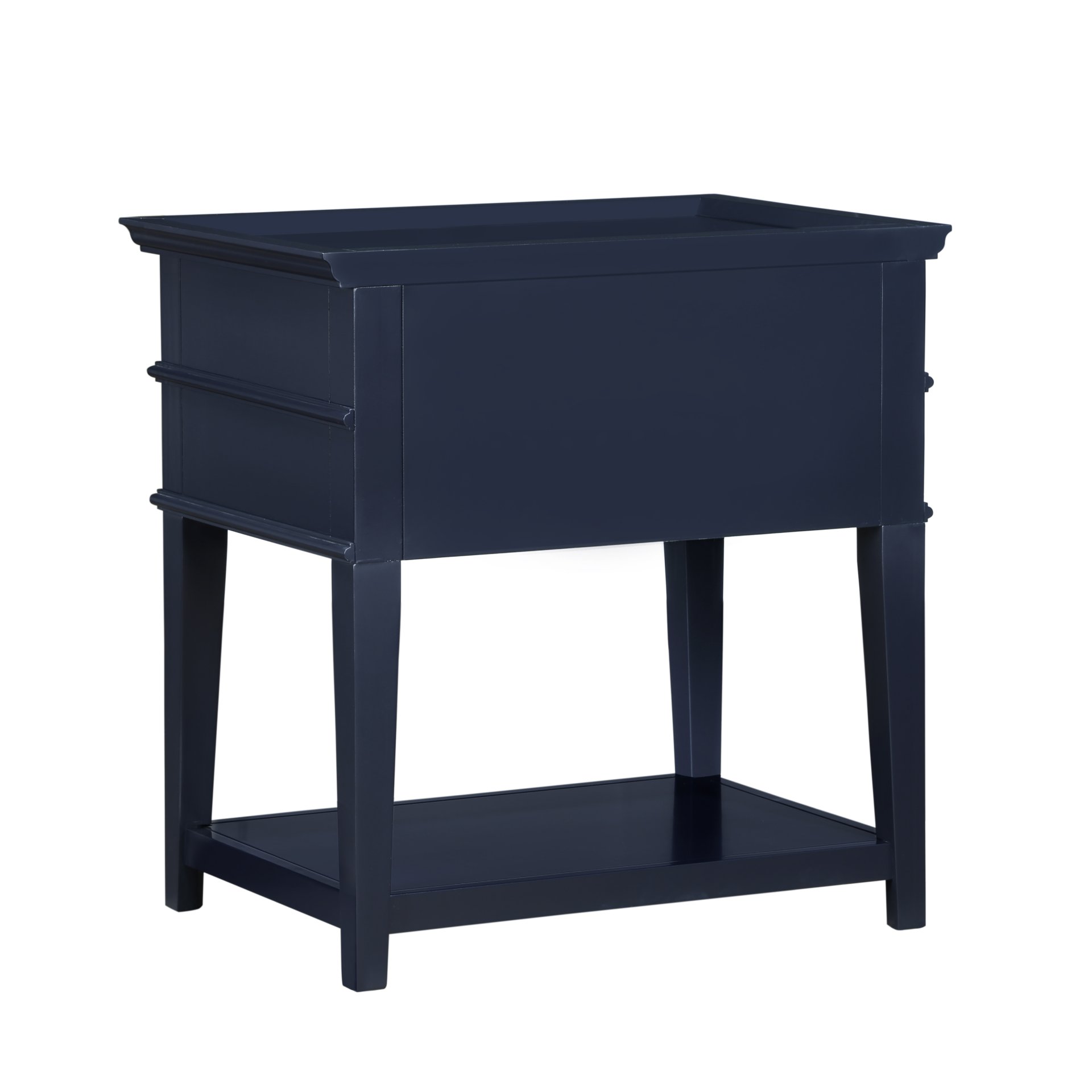 Carmona - 2 Drawer Tray Top Nightstand Pulls - Dark Blue - Image 10