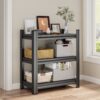 3 Tier Shelf, Adjustable Divider Unit, Suitable For Home - Black - Image 5