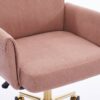Ergonomic Mid Back Office Chair With Striped Fabric - Light Pink - Image 7