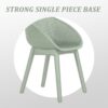 2 Pack Lounge Chair Set With Folding Square Table - Pale Green / White - Image 20
