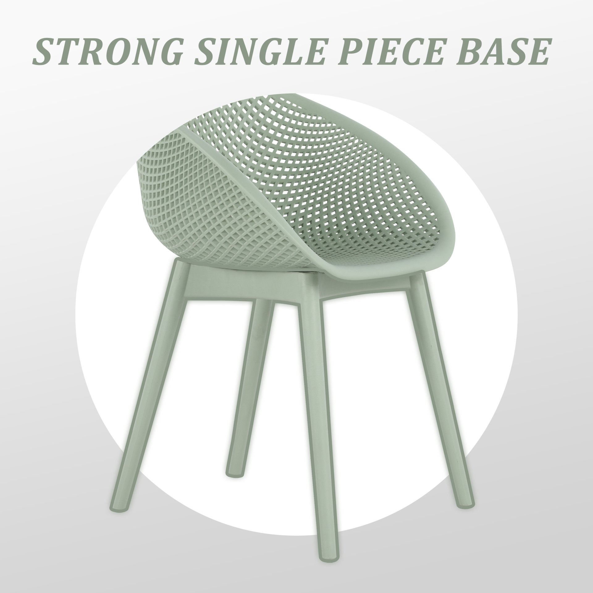 2 Pack Lounge Chair Set With Folding Square Table - Pale Green / White - Image 20