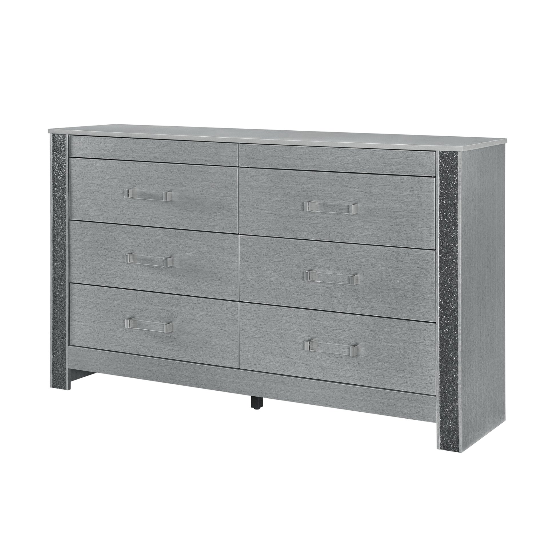 Lorenzo - Dresser With Hidden Jewelry Compartment And Bar Handles In - Silver - Image 5