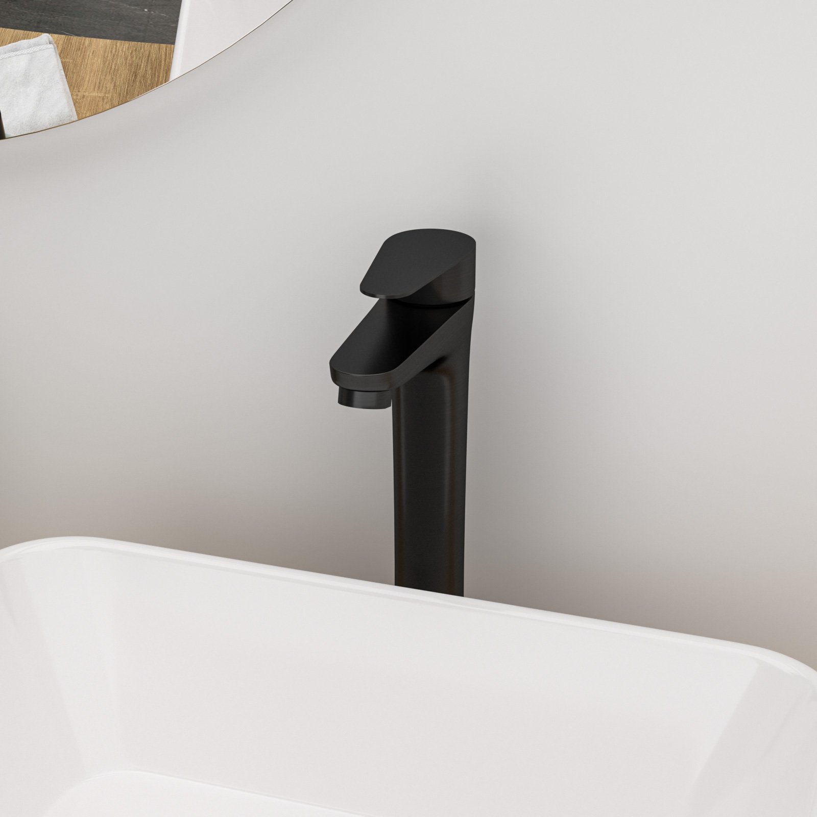 Single Handle Vessel Sink Faucet With Tall Spout For Bathroom Vanity - Oil-Rubbed Bronze - Image 5