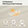Cushion Covers For 7 Piece Wicker Sectional Sofa, 14 Pack Seat And Back Slipcovers With Zipper - Beige - Image 6