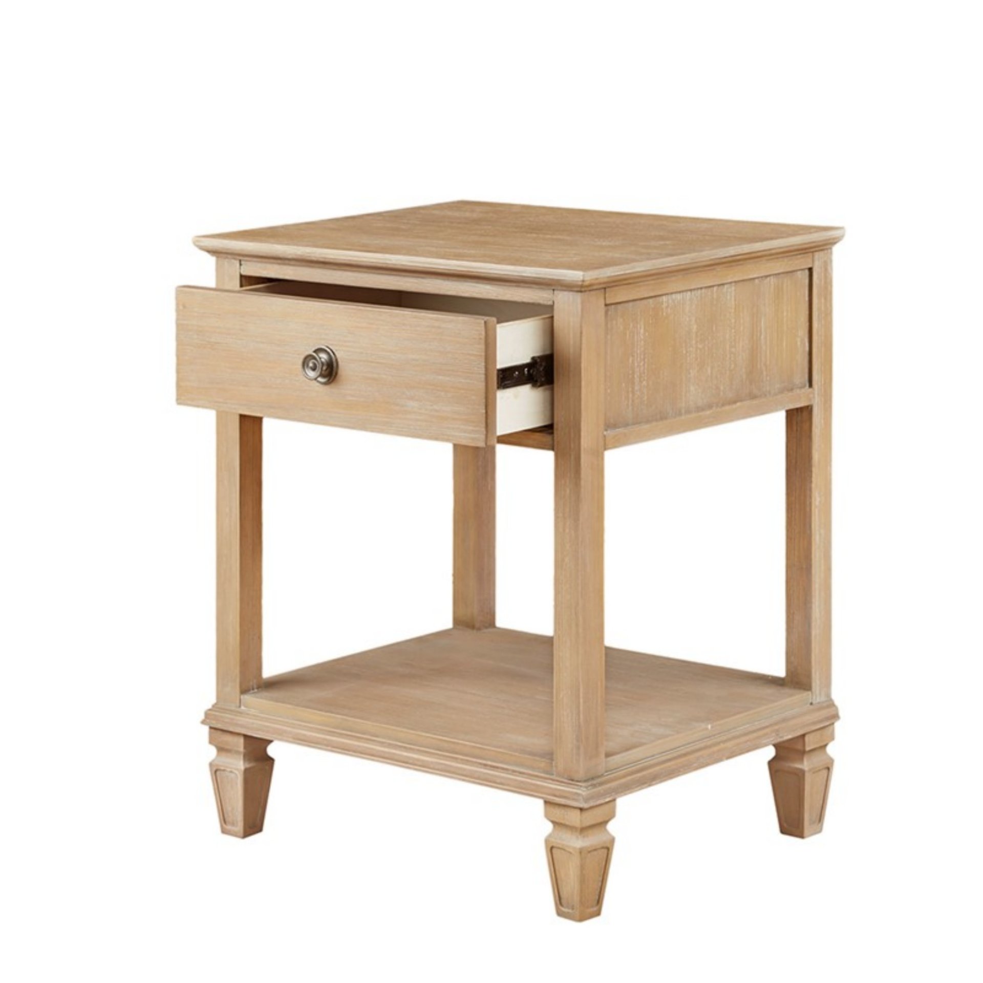 Victoria - Bedside Table With Drawer And Shelf - Light Natural - Image 8