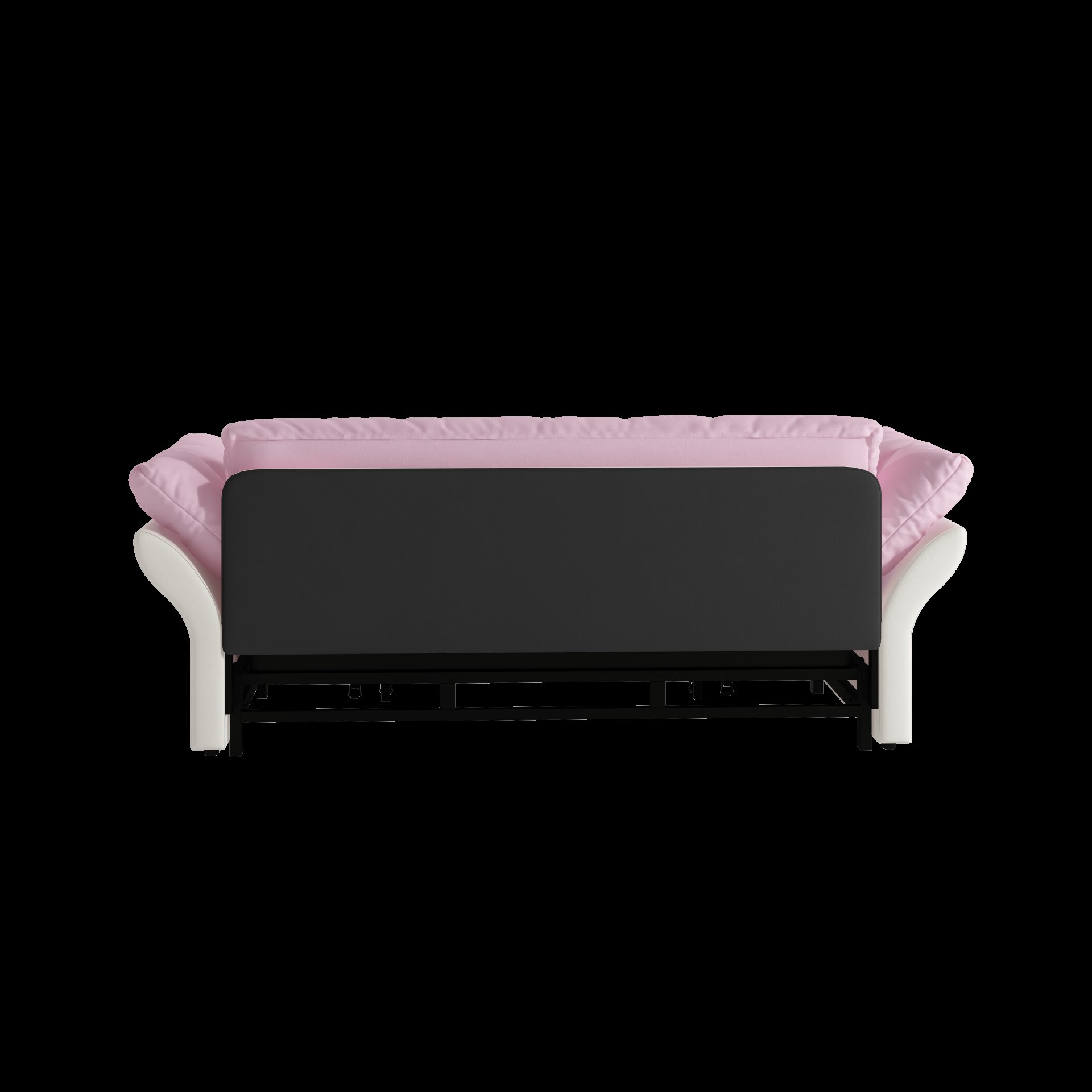 Queen Pull Out Sofa Bed, 3 In 1 Convertible Sleeper Tufted Sofa & 2 Soft Pillows - Pink - Image 13