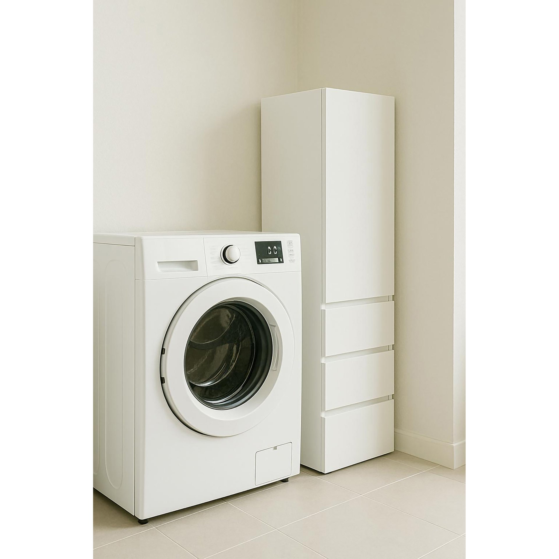 Elise - Modular Wood Closet System With Mirror In Versatile Storage Solution - White - Image 11