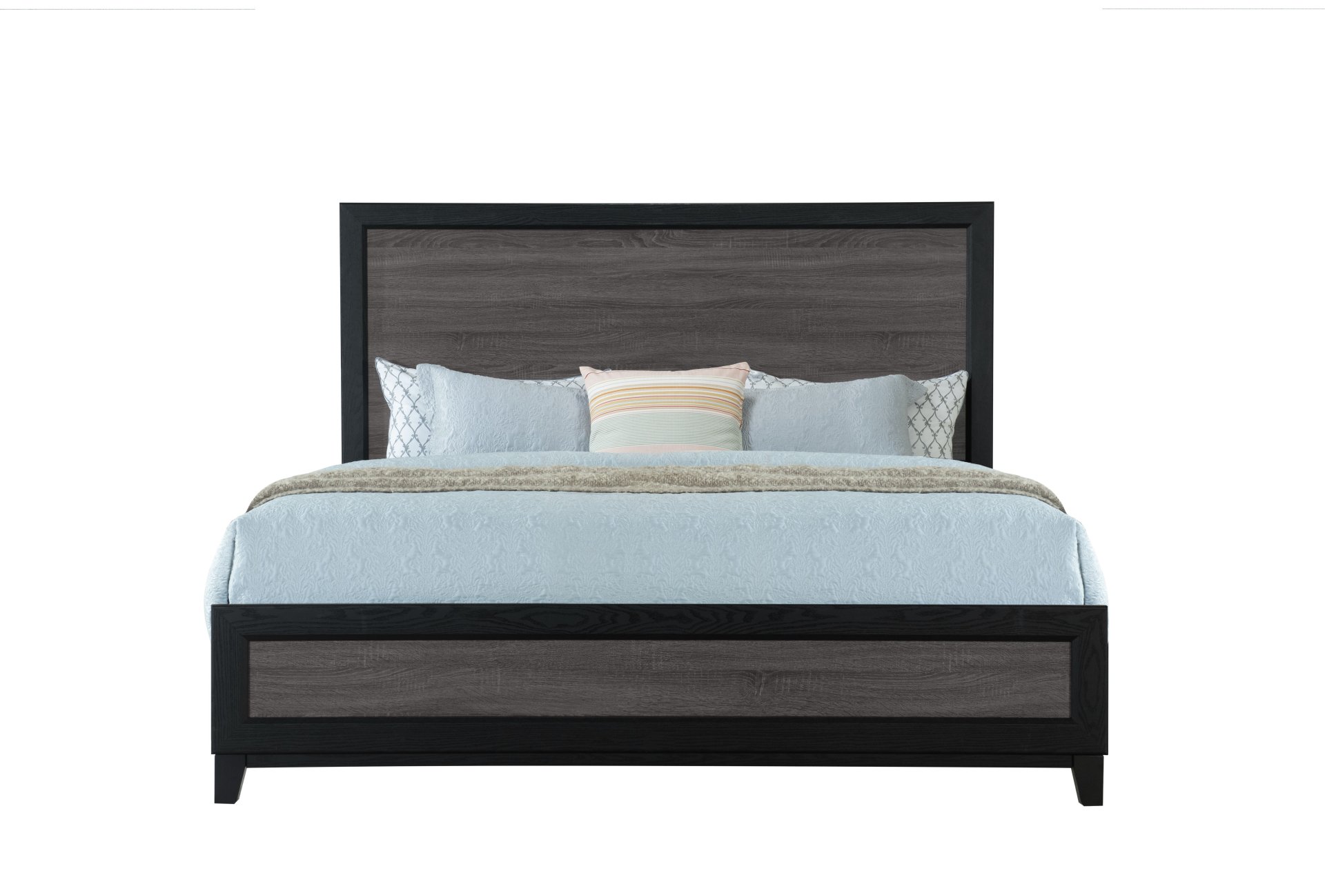 Soluto - King Bed - Gray / Black - Image 7