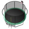 12Ft Recreational Kids Trampoline With Safety Enclosure Net & Ladder, Outdoor Recreational Trampolines - Green - Image 6