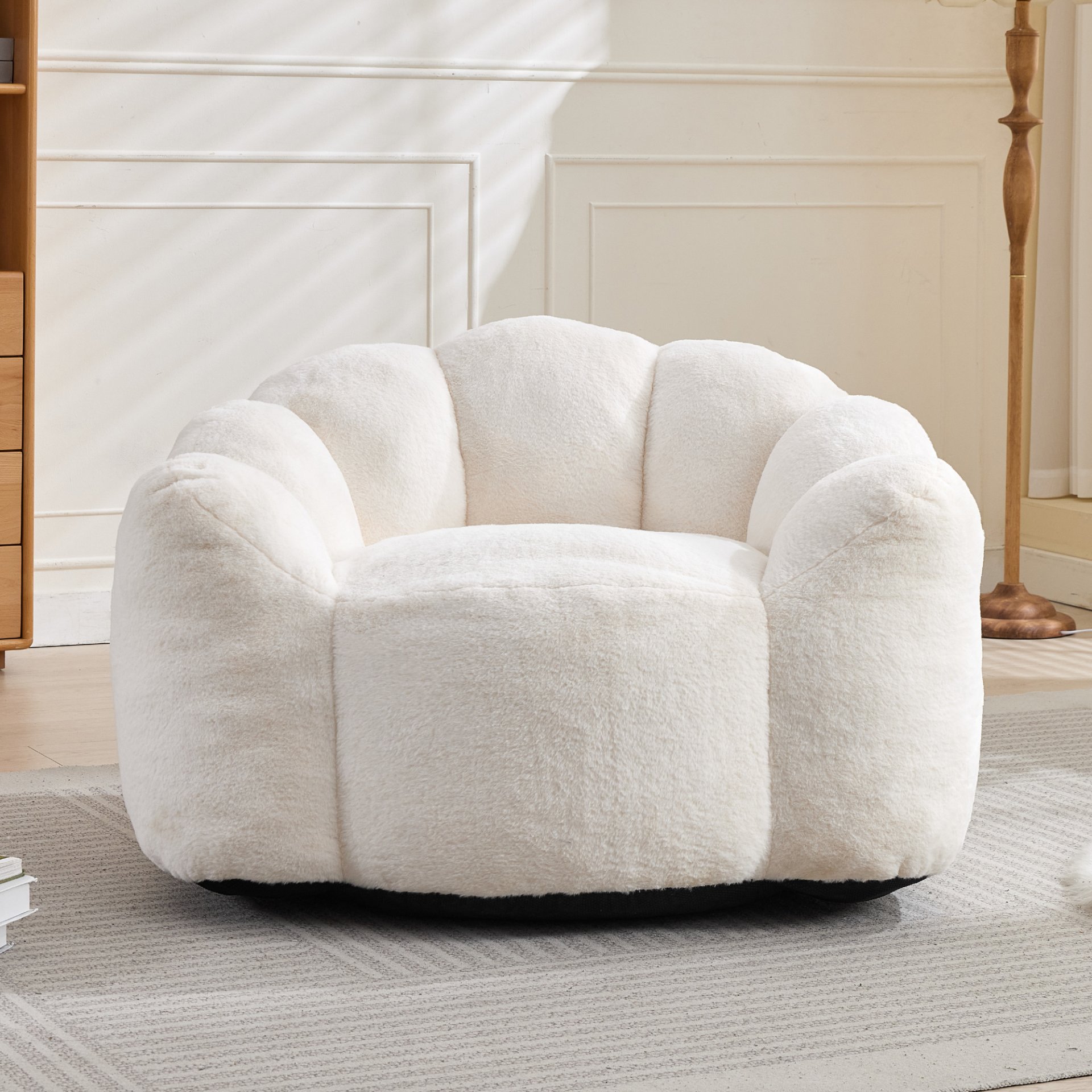 Lotus Compression Sofa Bean Bag With Pull Ring - White - Image 7