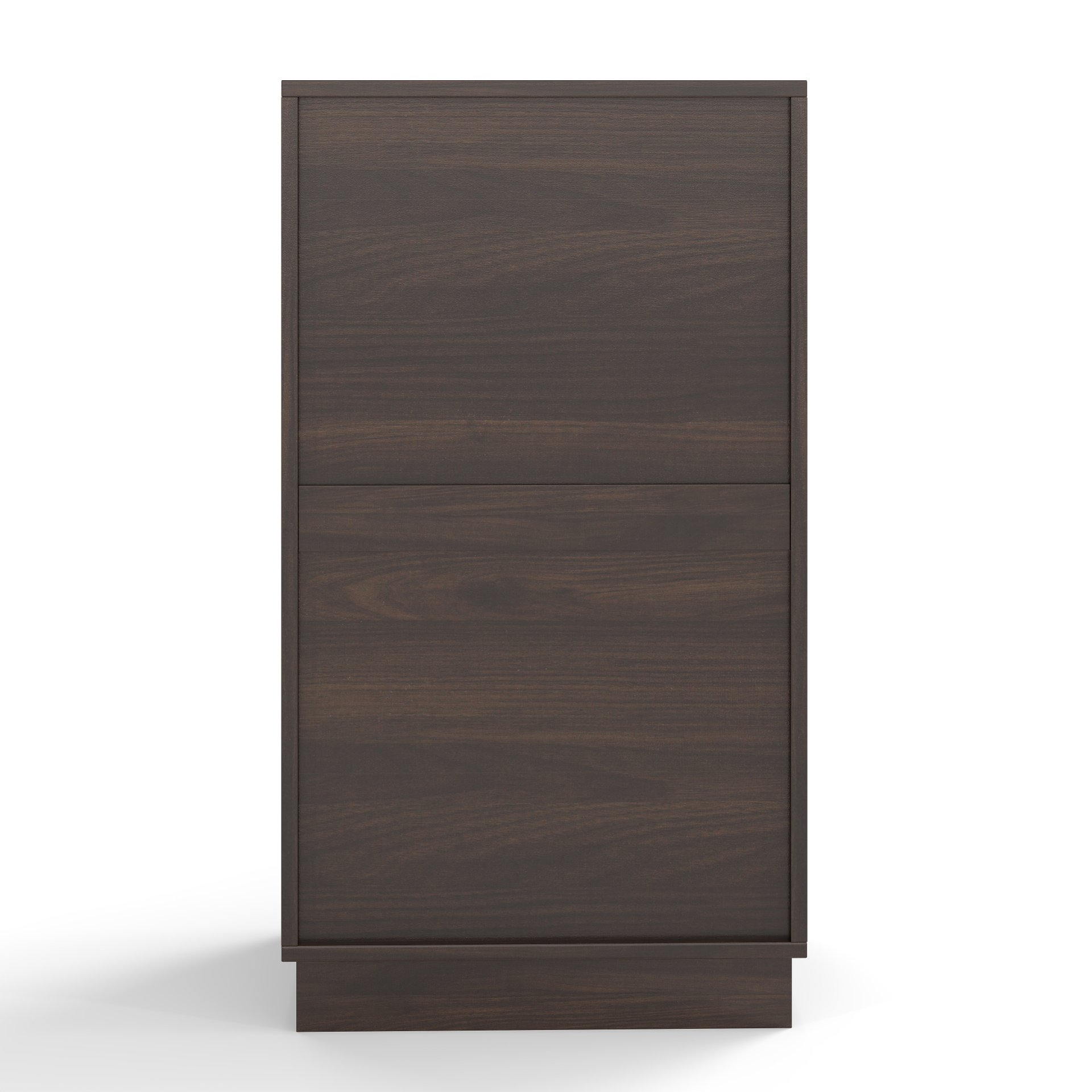 Tilt Out Trash Can Cabinet With Wave Textured Drawer & Pull Out Bin - Walnut - Image 17