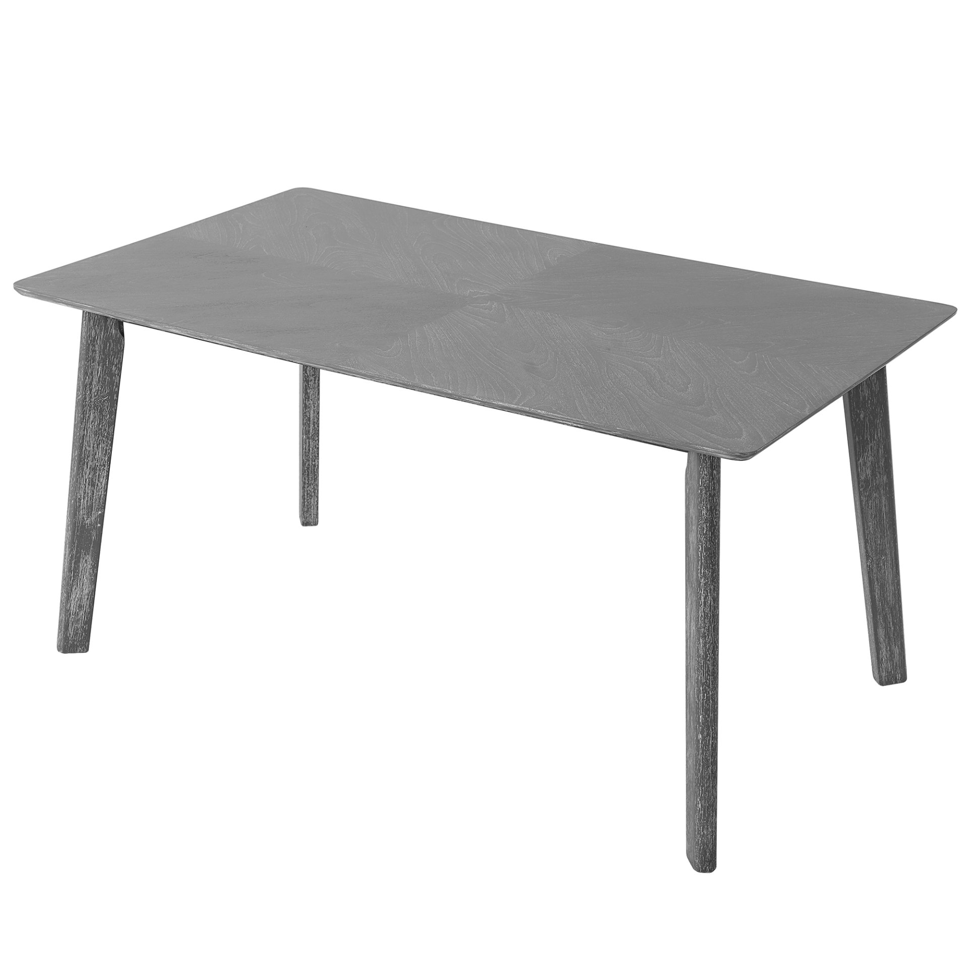 6 Pieces Dining Room Table Set, Rustic Farmhouse Dining Room Rectangular Table With 4 Upholstered Chairs And Bench, Solid Wood Kitchen Dining Table Set For 6 Persons - Gray - Image 15