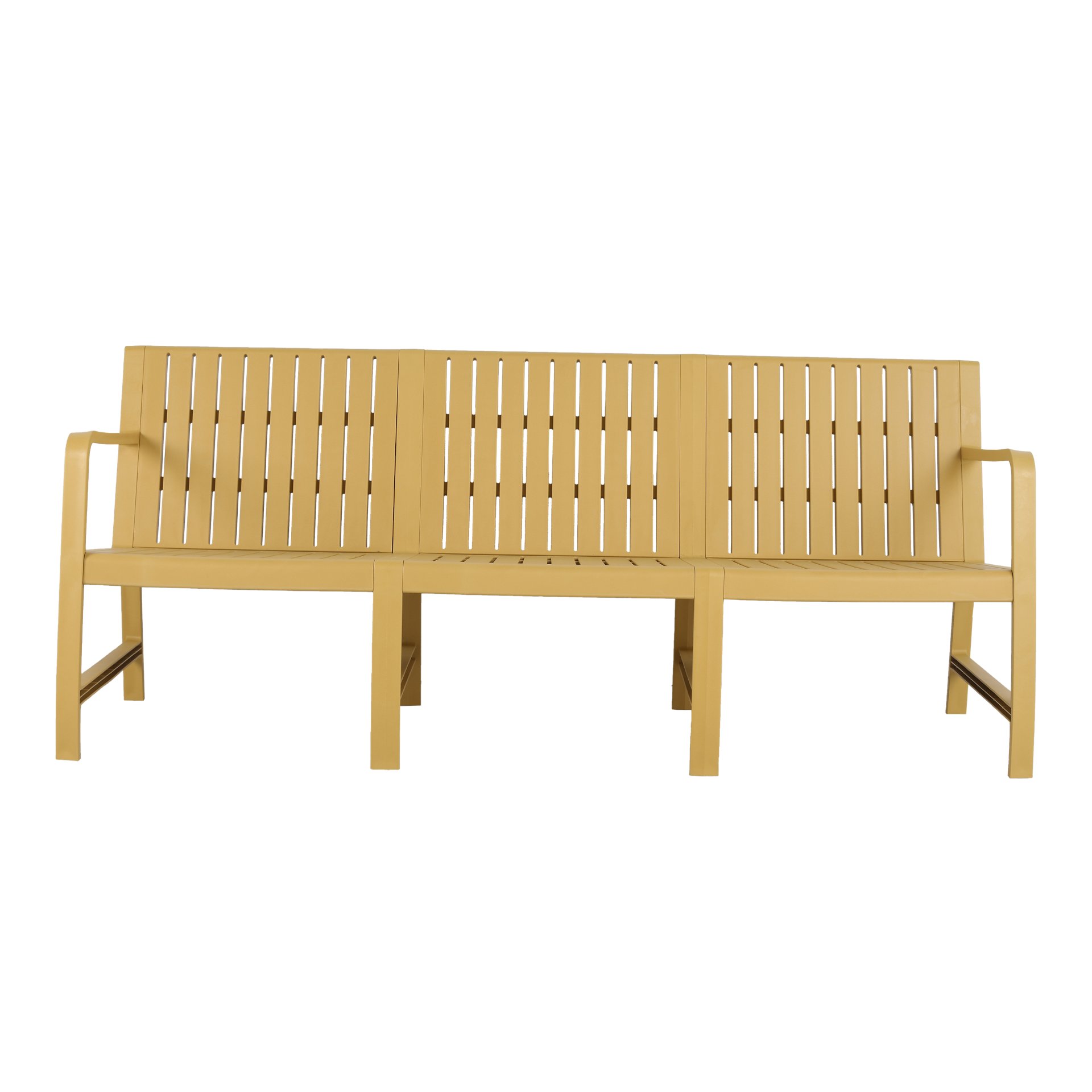 1 Piece Indoor / Outdoor 3 Seater Sofa, UV Resistant, Waterproof And Durable - Brick Yellow - Image 13