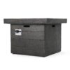 Anchorage - Wood Square Fire Pit 40, 000 Btu - Gray - Image 8