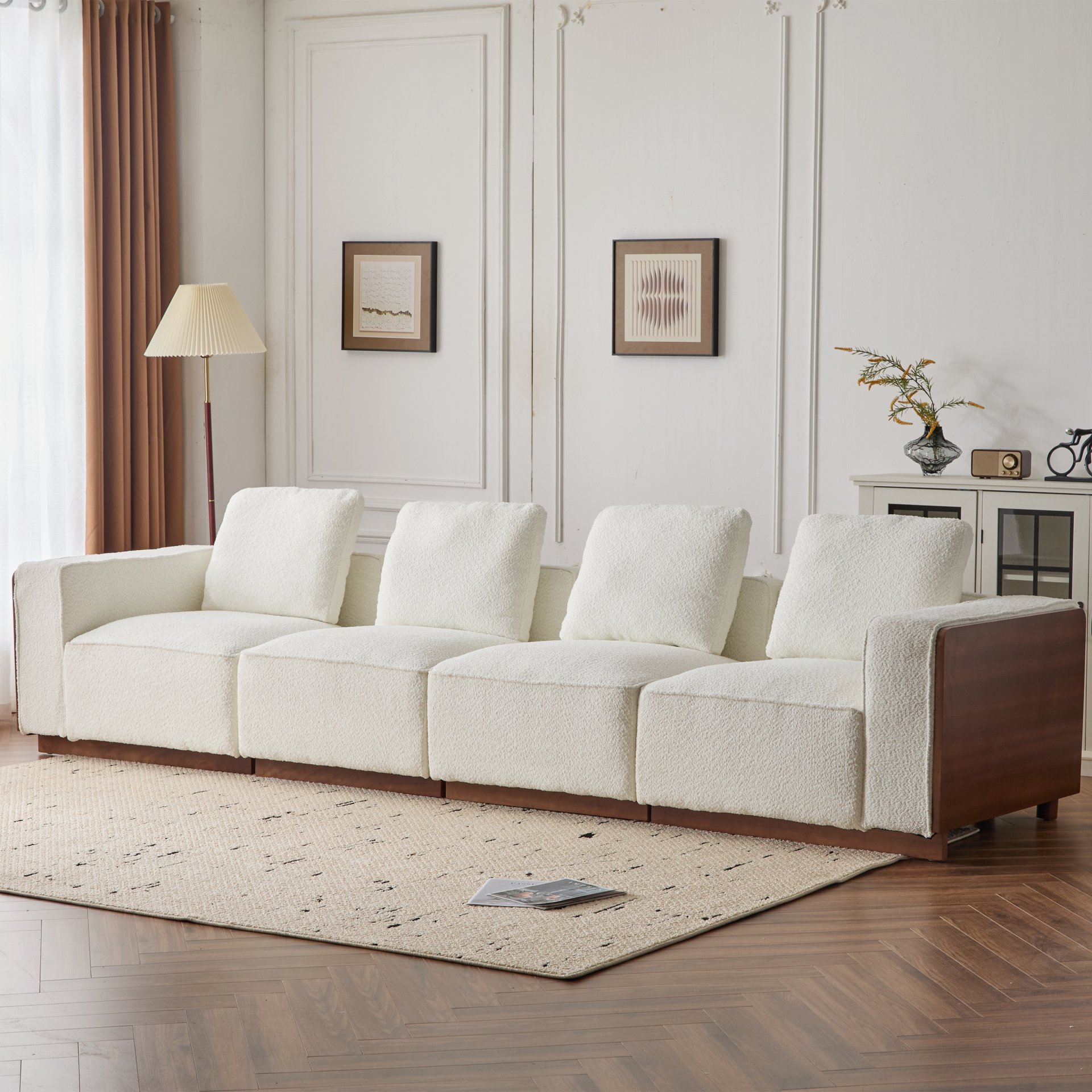 Chita - Modular Sectional Sofa 4 Seater With Larger Seats - Beige - Image 4