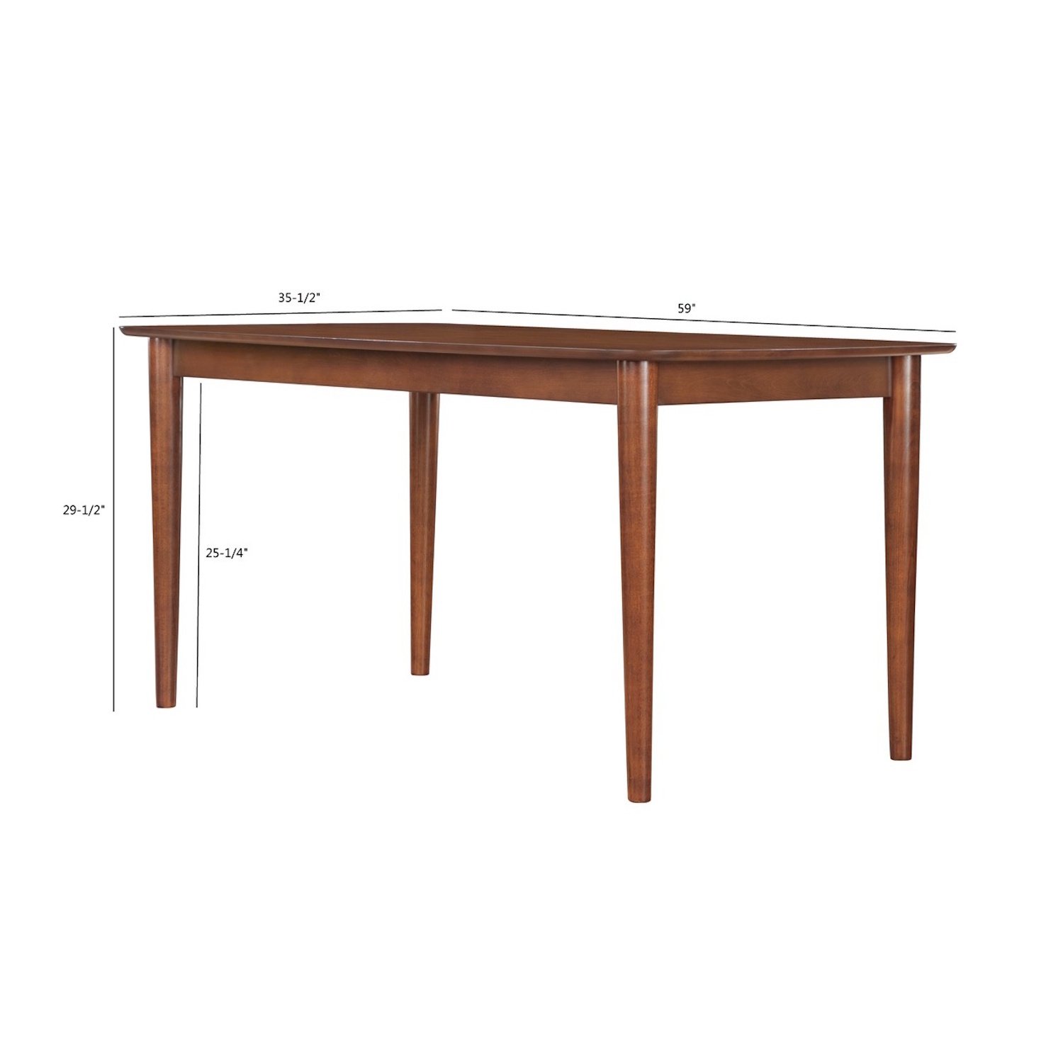 Bryson - Rectangular Leg Dining Table - Walnut - Image 3