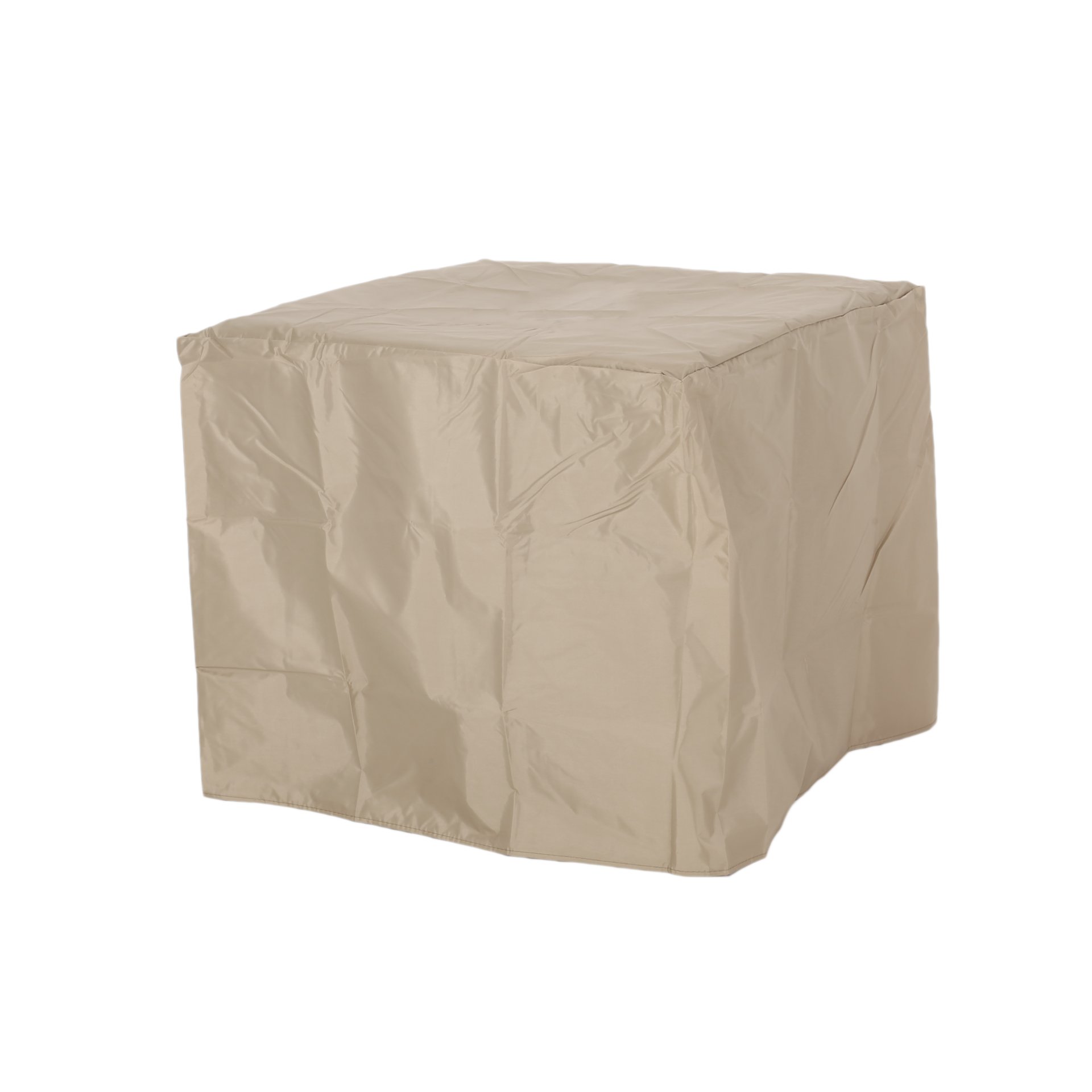 Outdoor Lightweight Concrete Square Fire Pit 40, 000 Btu With Built In Tank Storage - Dark Gray - Image 12