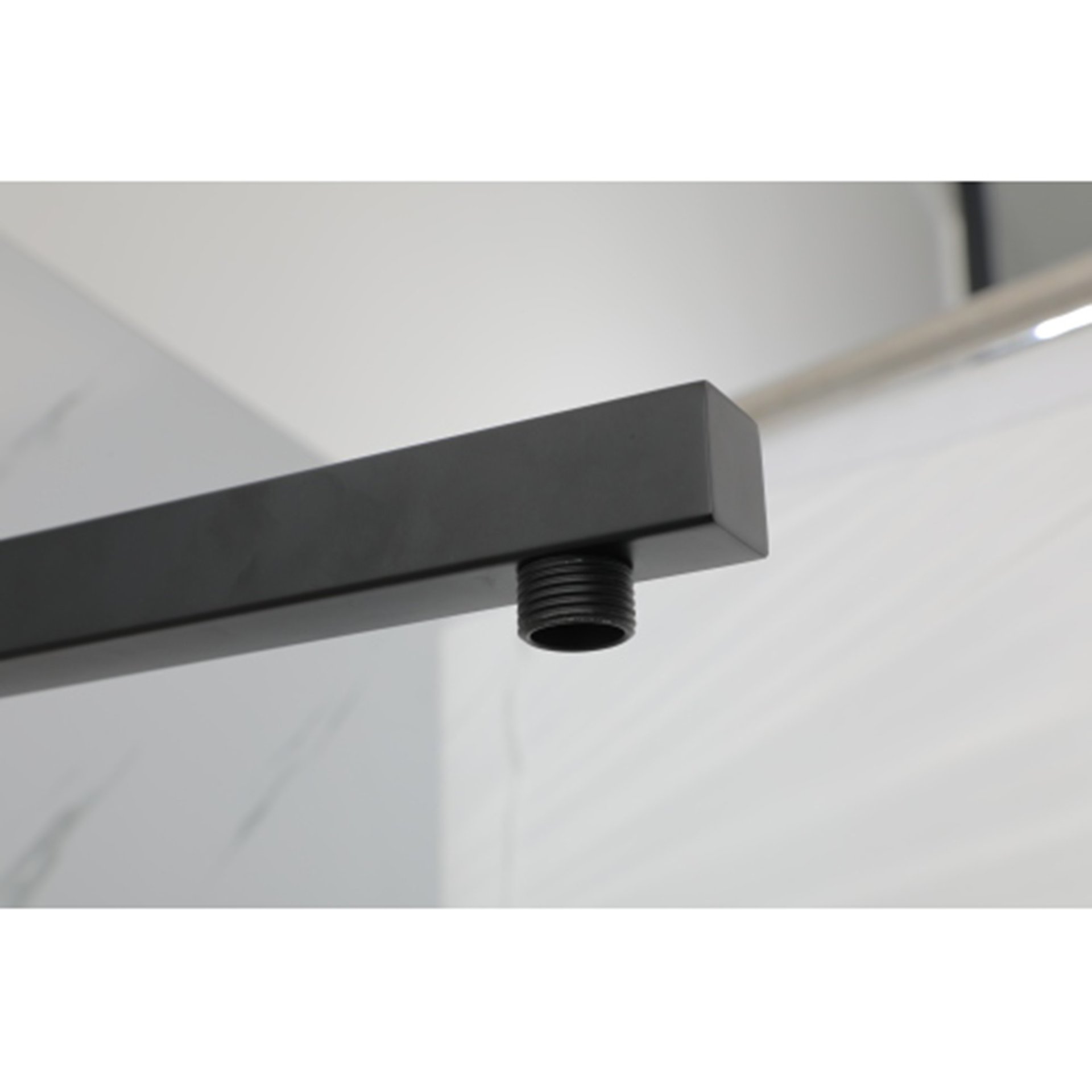 Wall Mounted Shower Arm With Flange, For Rain Shower Heads - Matte Black - Image 4
