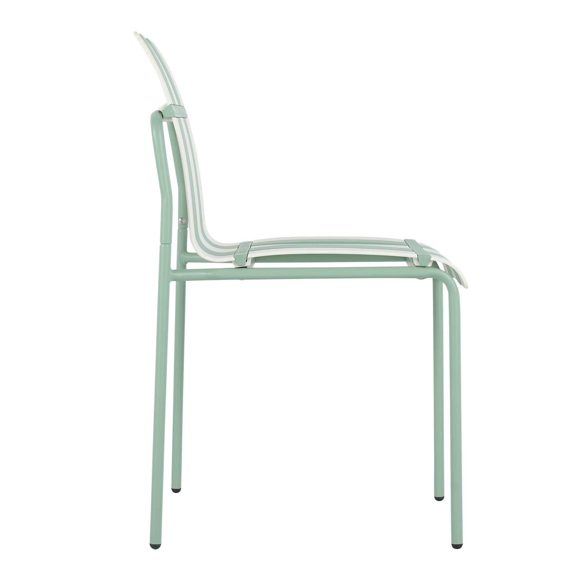 4 Piece Set Of Single Chairs With Modern Color Blocking Design, UV Resistant And Rust Proof - Haze Green / White - Image 23