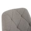 Modern Teddy Fleece Fabric Dining Chair With Chrome Legs, Soft And Comfortable - Gray - Image 15