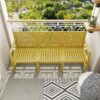 1 Piece Indoor / Outdoor 3 Seater Sofa, UV Resistant, Waterproof And Durable - Brick Yellow - Image 2