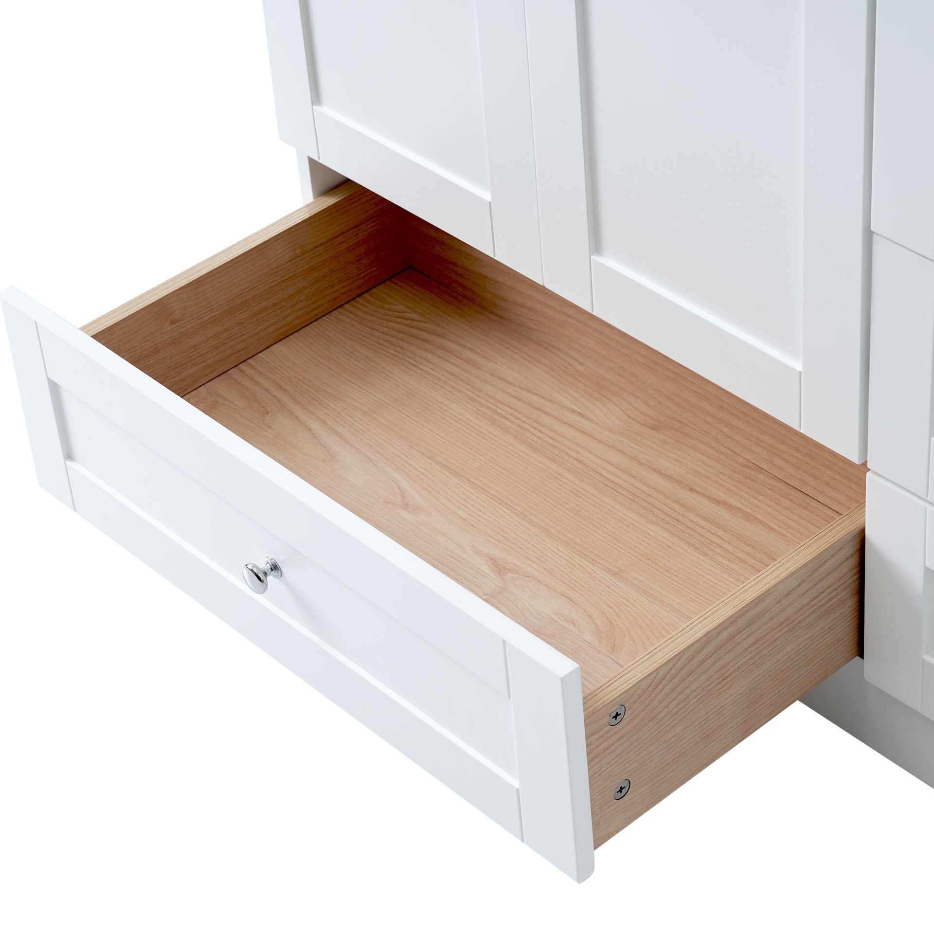 Shaker Style Free Standing Bathroom Vanity Cabinet With Sink, 4 Soft Close Drawers And 2 Soft Close Doors - White - Image 19